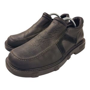 BED STU Shoes PAWN Mens Size 11 Black Leather Slip On Loafers Casual Square Toe